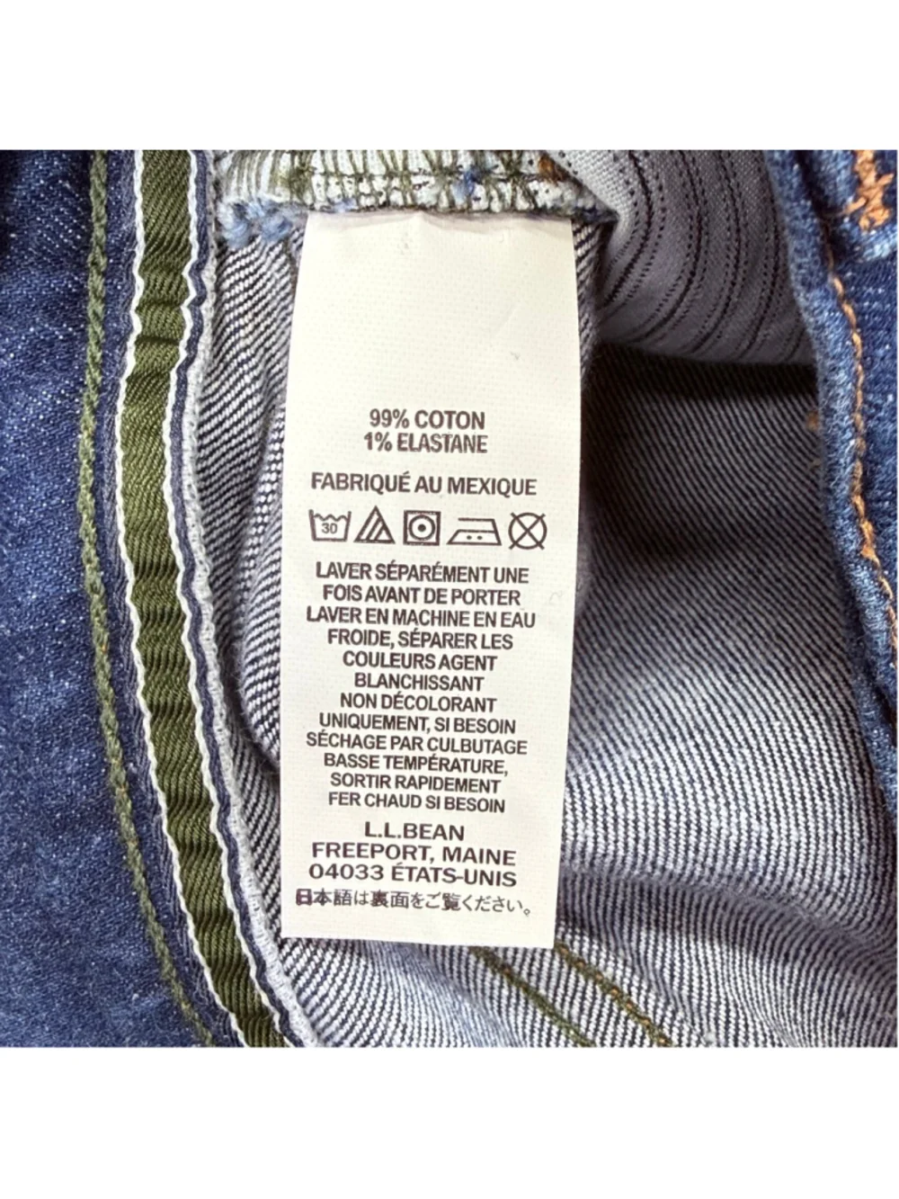 Men's LL Bean Blue Standard Fit Straight Jeans 30x32